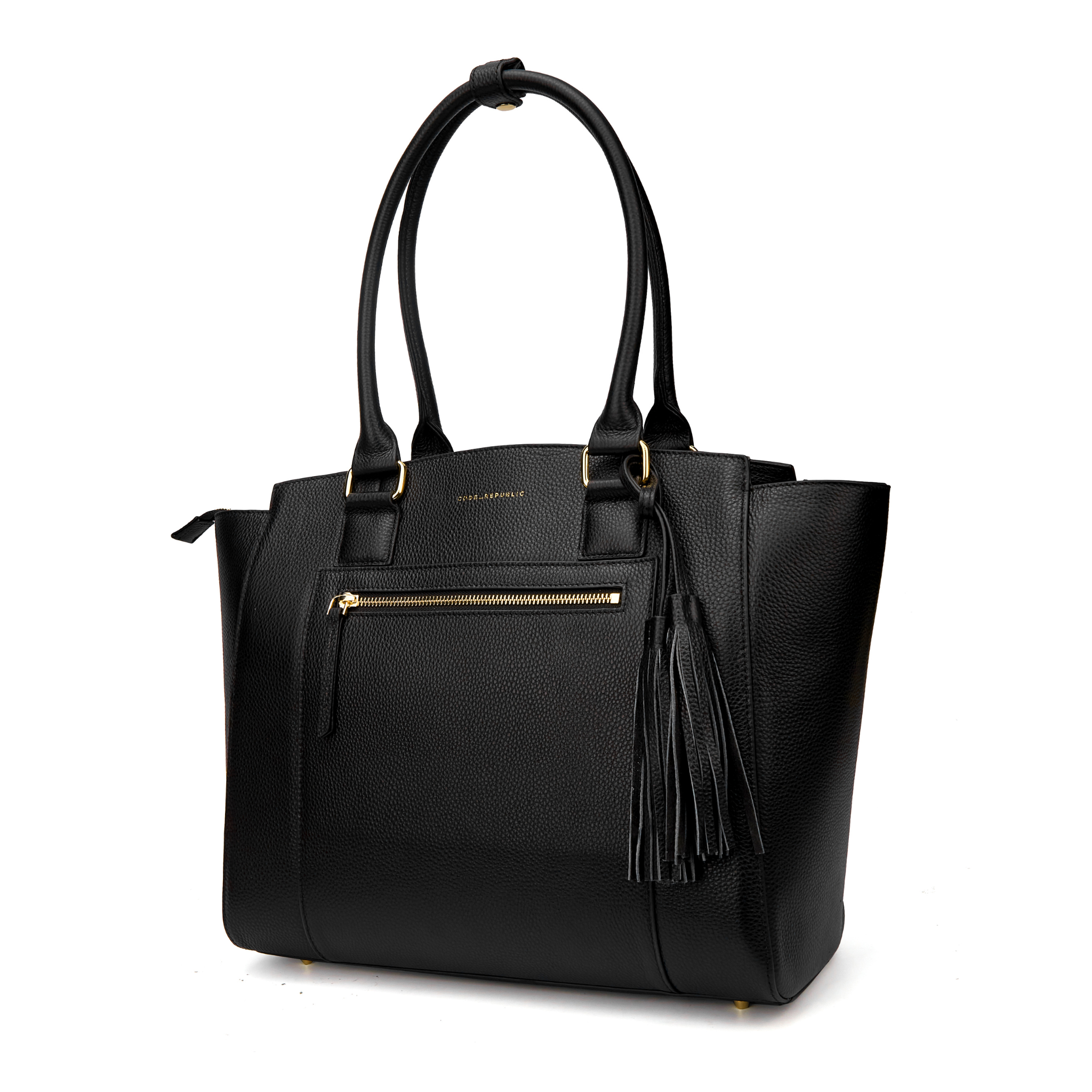 14" LISA DESIGNER LAPTOP HANDBAG | PEBBLE LEATHER | CHAMPAGNE GOLD-Laptop bag-CODE REPUBLIC-Black | PRE ORDER DEC DELIVERY-CODE REPUBLIC laptop bags womens laptop bags laptop handbags ladies laptop bags laptop carrying bags