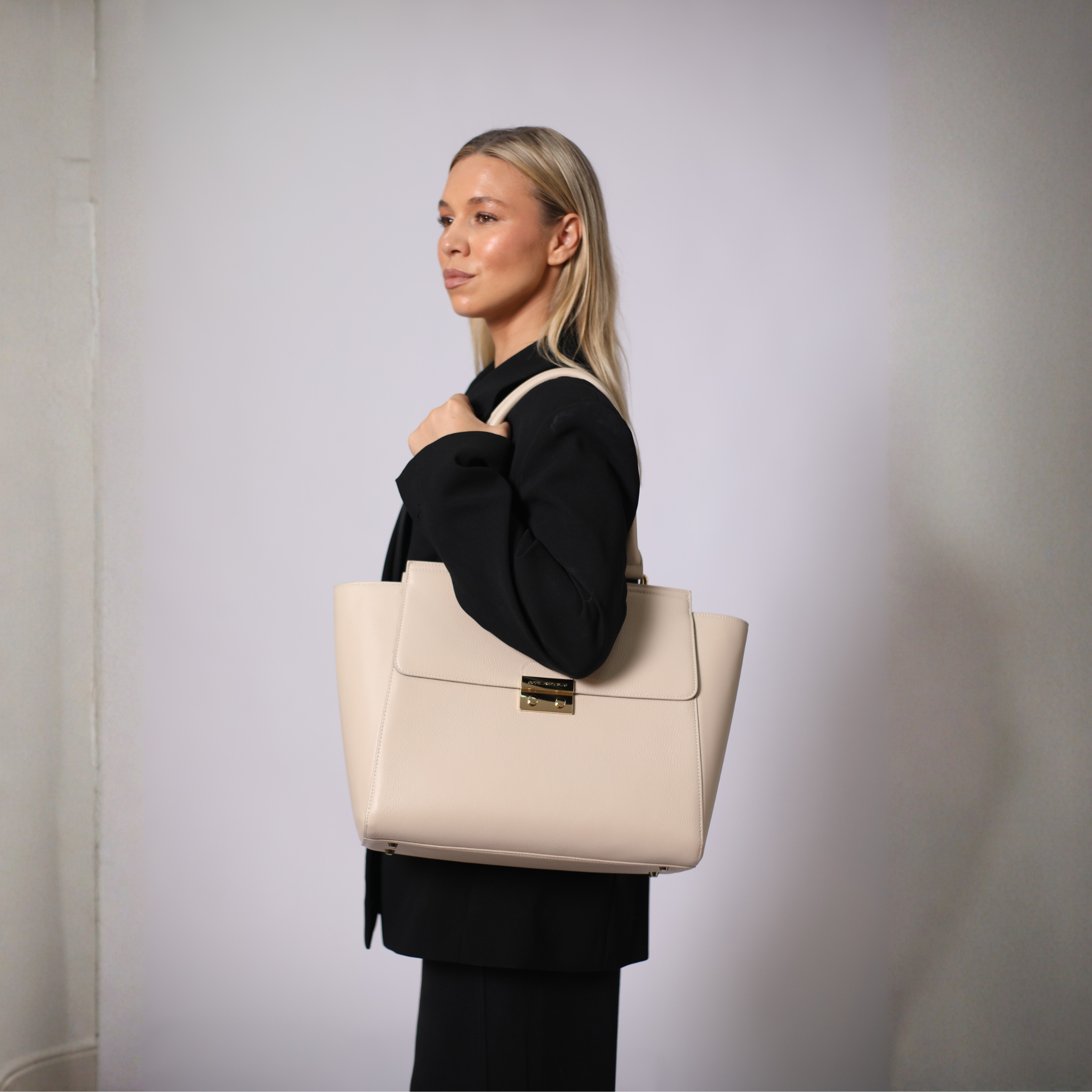 DANIELLE 14” LAPTOP HANDBAG | ITALIAN LEATHER-Laptop bag-CODE REPUBLIC-Black-CODE REPUBLIC laptop bags womens laptop bags laptop handbags ladies laptop bags laptop carrying bags