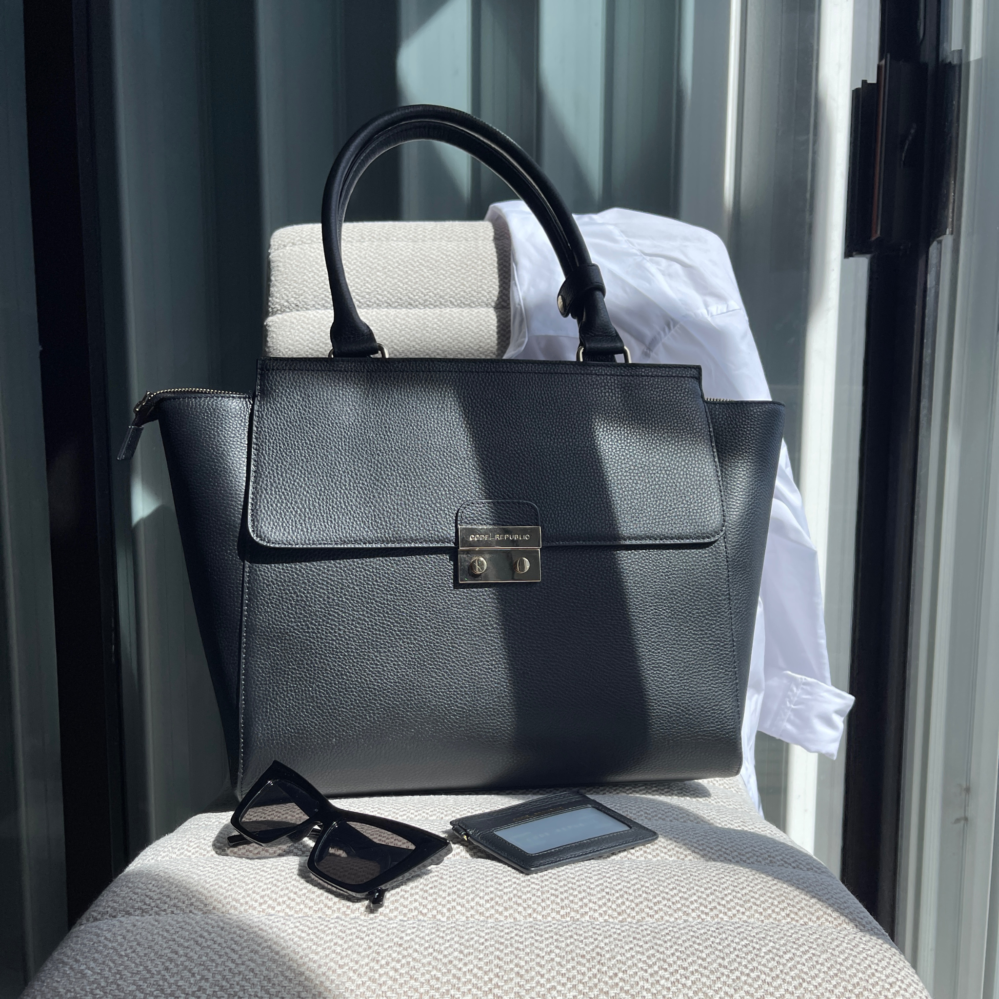 DANIELLE 14” LAPTOP HANDBAG | ITALIAN LEATHER-Laptop bag-CODE REPUBLIC-Black-CODE REPUBLIC laptop bags womens laptop bags laptop handbags ladies laptop bags laptop carrying bags