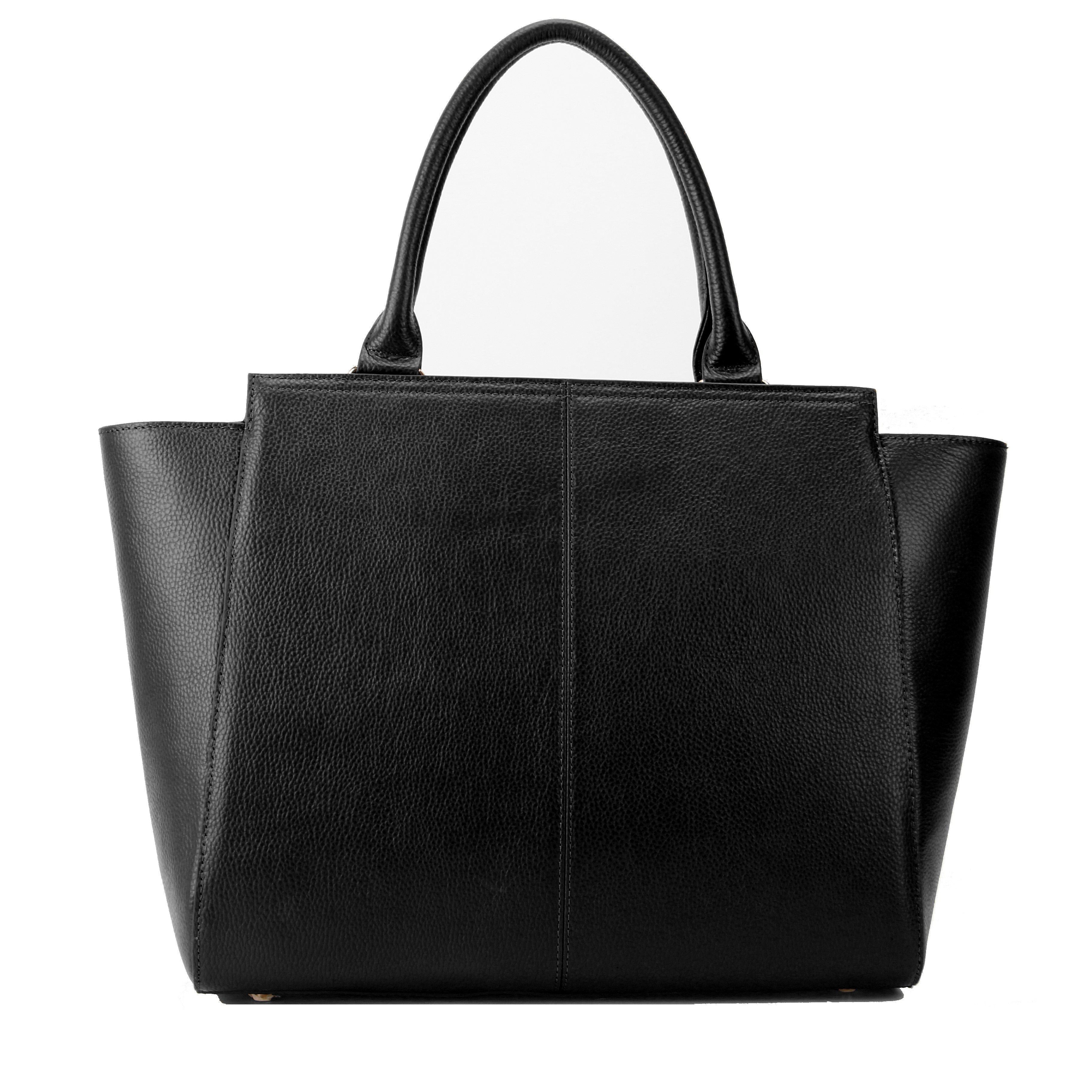 DANIELLE 14” LAPTOP HANDBAG | ITALIAN LEATHER-Laptop bag-CODE REPUBLIC-Black-CODE REPUBLIC laptop bags womens laptop bags laptop handbags ladies laptop bags laptop carrying bags