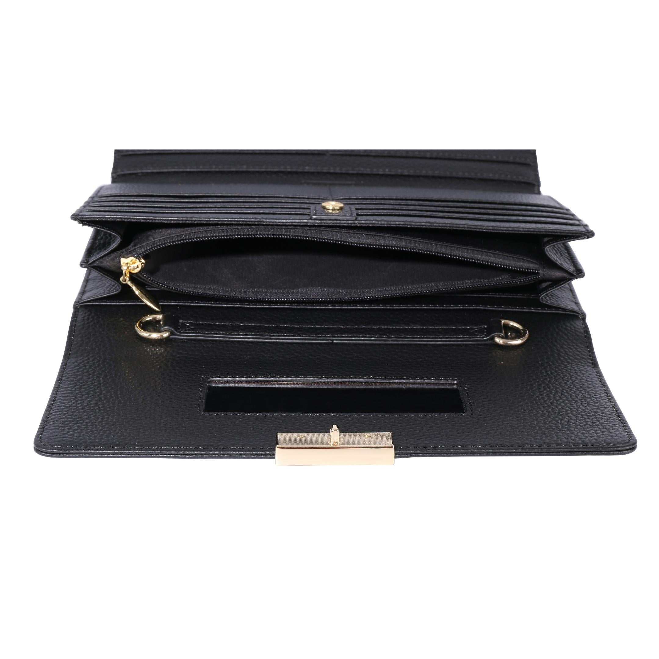 DANIELLE 7 in 1 CROSS BODY TRAVEL WALLET-Wallet-CODE REPUBLIC-Black-CODE REPUBLIC laptop bags womens laptop bags laptop handbags ladies laptop bags laptop carrying bags