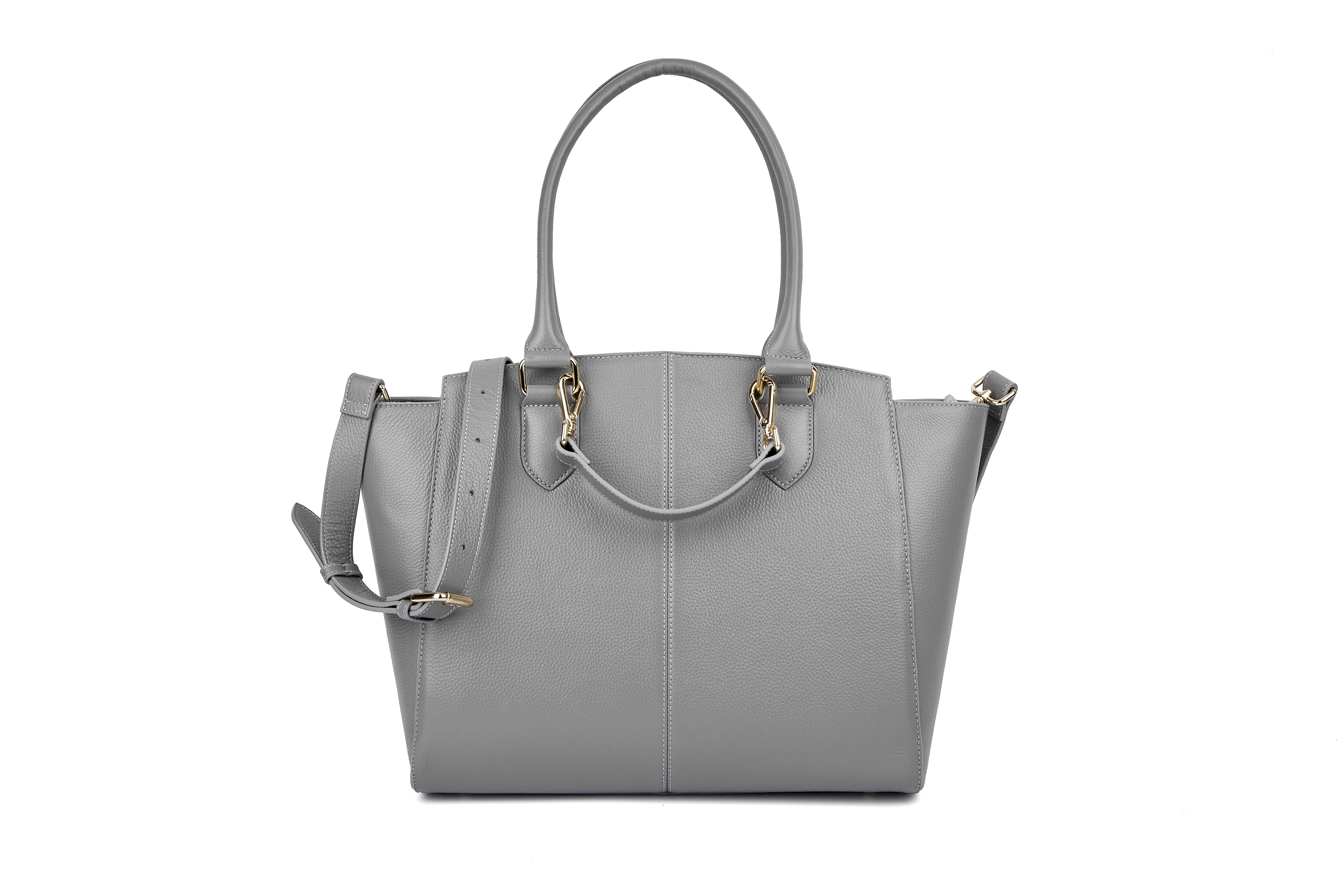 LISA 14" LAPTOP HANDBAG | ITALIAN LEATHER-Laptop bag-CODE REPUBLIC-Grey-CODE REPUBLIC laptop bags womens laptop bags laptop handbags ladies laptop bags laptop carrying bags
