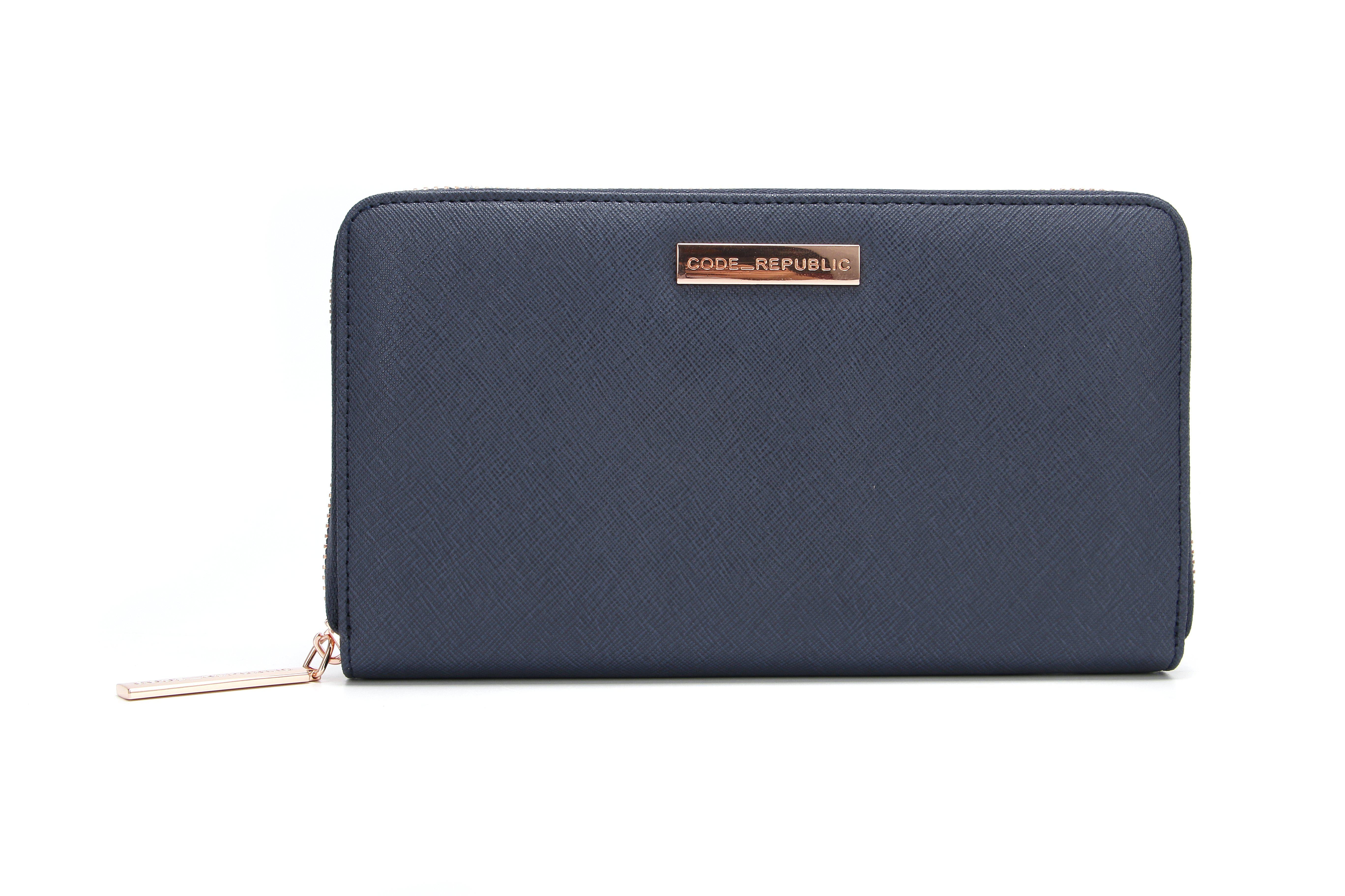 PASSPORT PHONE WALLET Saffiano Leather Rose Gold-Wallet-CODE REPUBLIC-Navy-CODE REPUBLIC laptop bags womens laptop bags laptop handbags ladies laptop bags laptop carrying bags