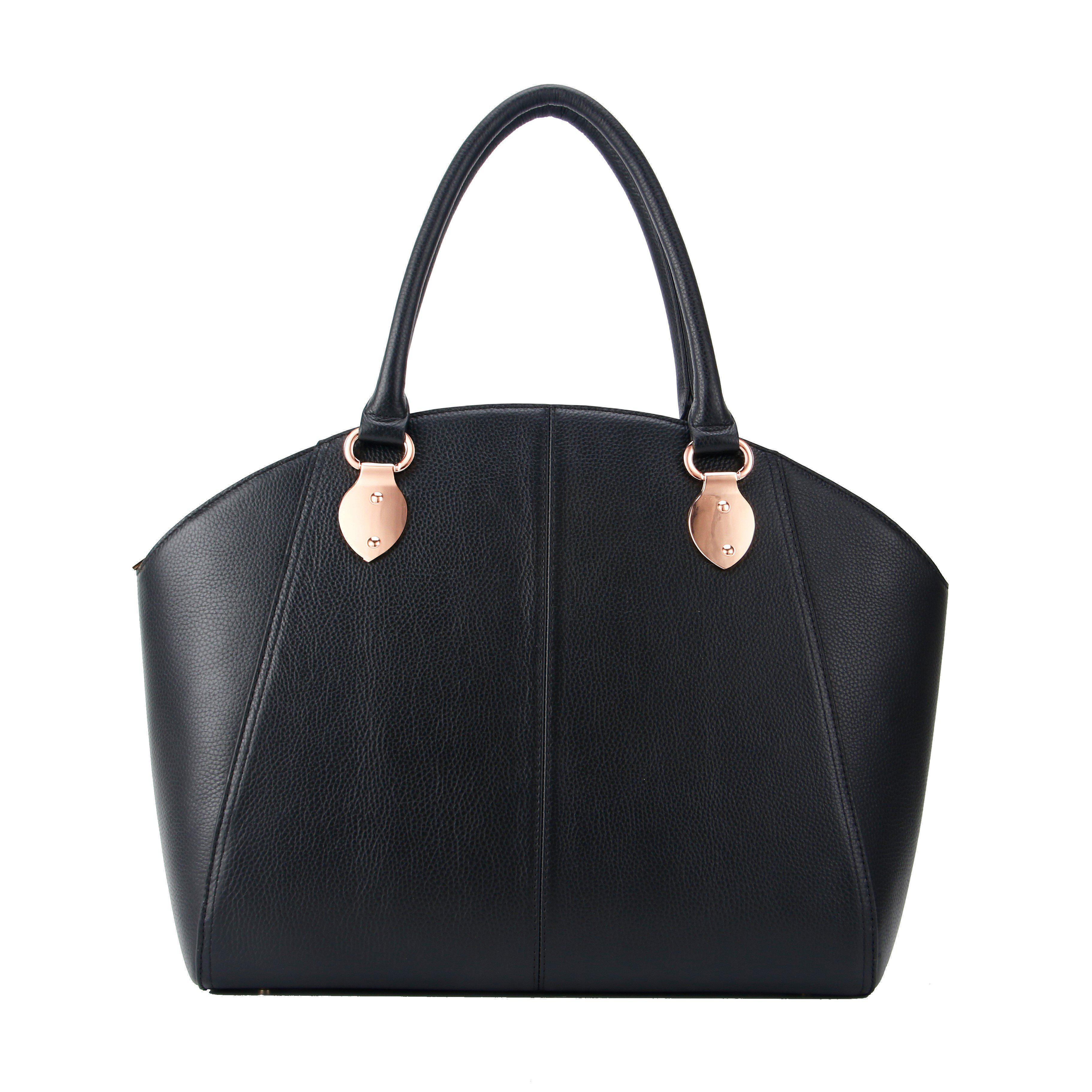 SAVANNAH 14” LAPTOP HANDBAG | ITALIAN LEATHER-Laptop bag-CODE REPUBLIC-BLACK-CODE REPUBLIC laptop bags womens laptop bags laptop handbags ladies laptop bags laptop carrying bags