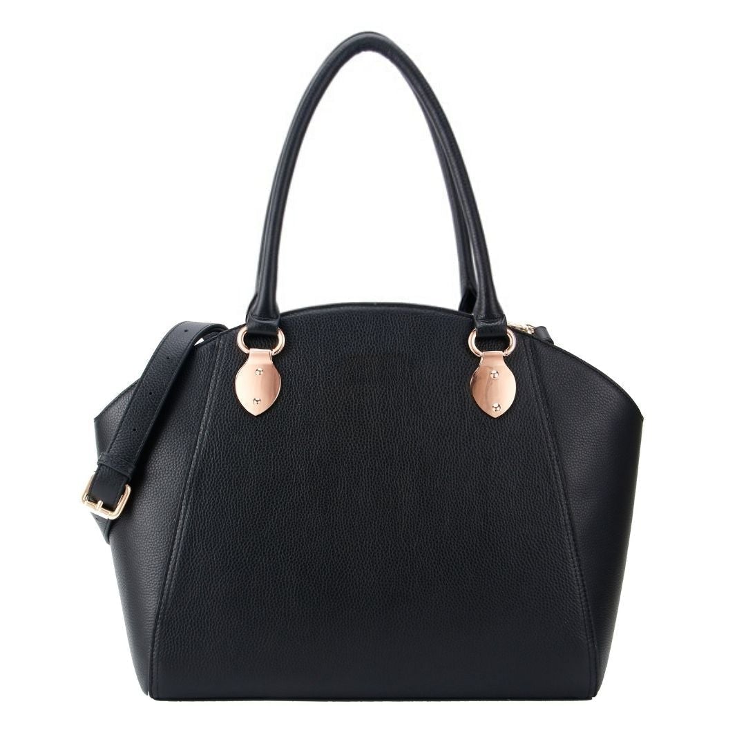 SAVANNAH 14” LAPTOP HANDBAG | ITALIAN LEATHER-Laptop bag-CODE REPUBLIC-BLACK-CODE REPUBLIC laptop bags womens laptop bags laptop handbags ladies laptop bags laptop carrying bags