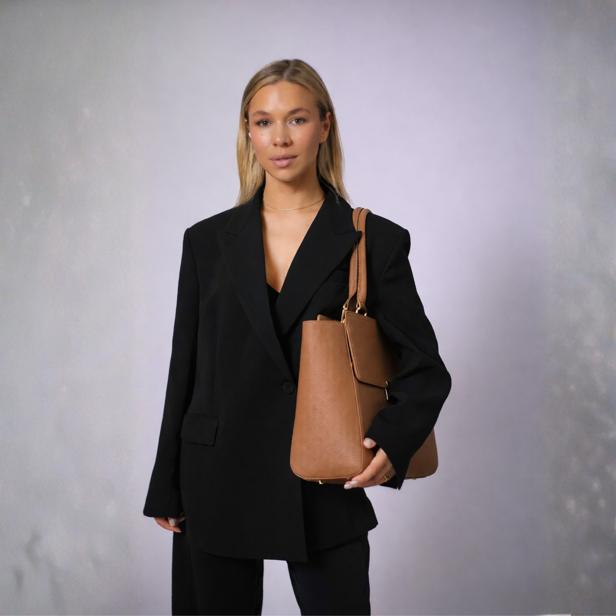 DANIELLE 14” LAPTOP HANDBAG | ITALIAN LEATHER-Laptop bag-CODE REPUBLIC-Black-CODE REPUBLIC laptop bags womens laptop bags laptop handbags ladies laptop bags laptop carrying bags