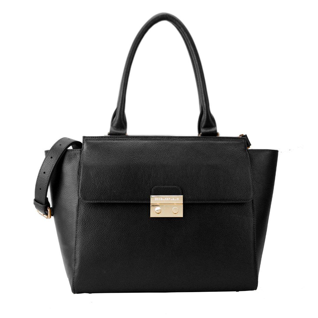 DANIELLE DESIGNER LAPTOP HANDBAG | BLACK LEATHER | [LIMITED EDITION BUNDLE] PRE ORDER - LATE JULY DELIVERY-Laptop bag-CODE REPUBLIC-CODE REPUBLIC laptop bags womens laptop bags laptop handbags ladies laptop bags laptop carrying bags