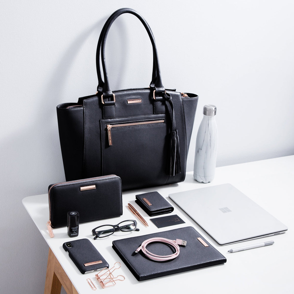LISA 14” LAPTOP HANDBAG | BLACK ITALIAN LEATHER | NO GIFT BOX-Laptop bag-CODE REPUBLIC-CODE REPUBLIC laptop bags womens laptop bags laptop handbags ladies laptop bags laptop carrying bags