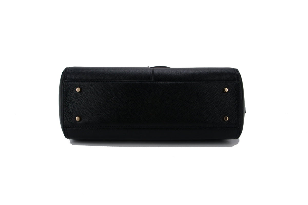 LISA 14” LAPTOP HANDBAG | BLACK ITALIAN LEATHER | NO GIFT BOX-Laptop bag-CODE REPUBLIC-CODE REPUBLIC laptop bags womens laptop bags laptop handbags ladies laptop bags laptop carrying bags