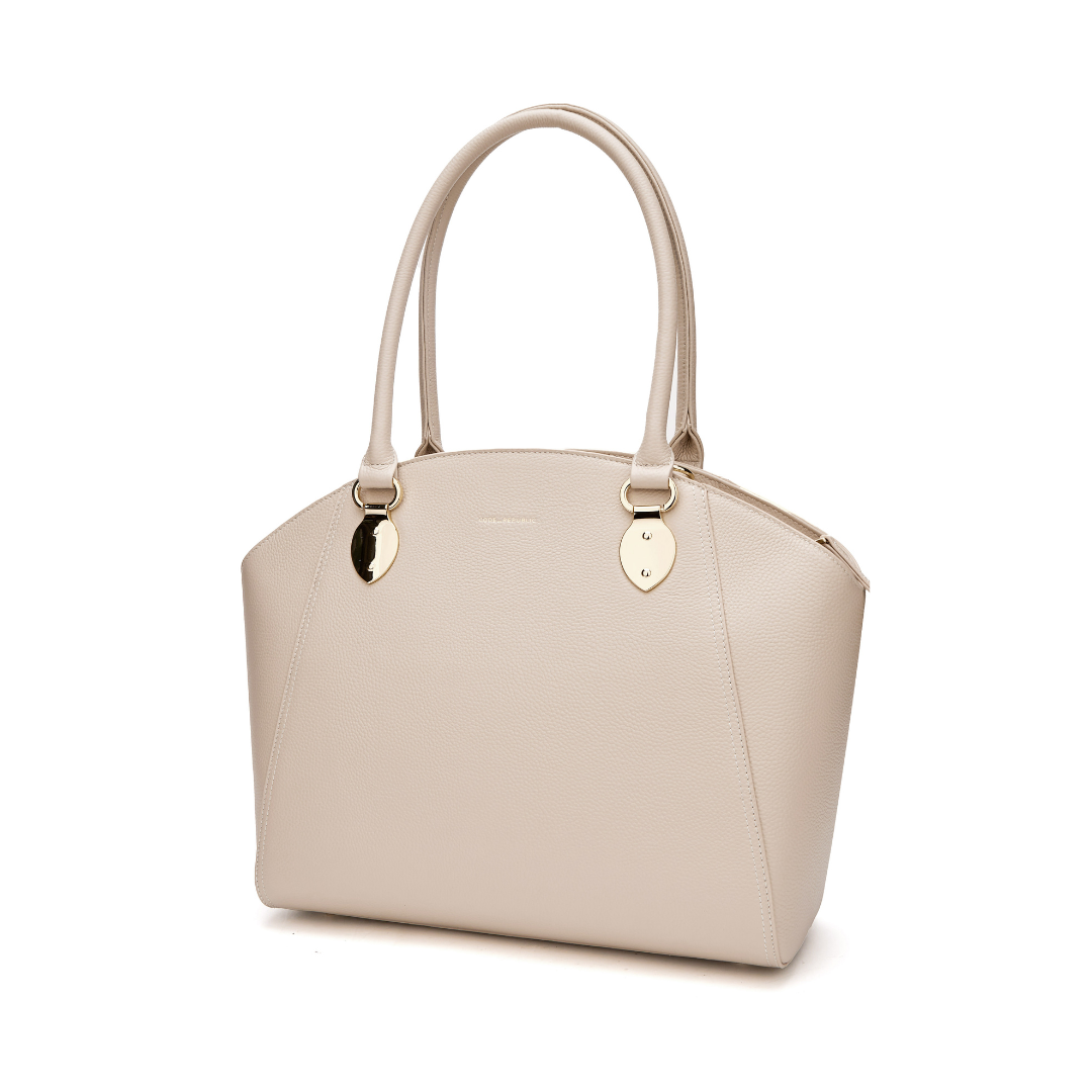 SAVANNAH 14” LAPTOP HANDBAG | ITALIAN LEATHER-Laptop bag-CODE REPUBLIC-BEIGE-CODE REPUBLIC laptop bags womens laptop bags laptop handbags ladies laptop bags laptop carrying bags